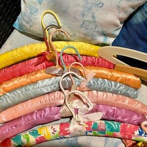 12 Vintage Satin,Crochet,Wood,Padded Hangers